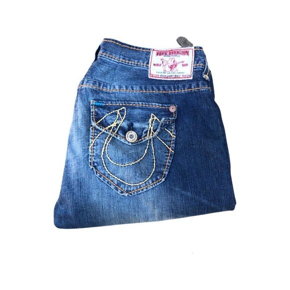 TRUE Religion Jeans Size 38 BILLY GIANT BIG T Blue - Picture 7 of 8